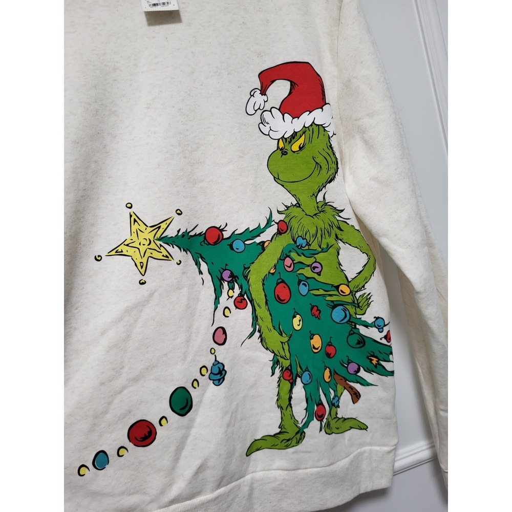 New Dr Seuss The Grinch Holiday Crewneck Sweatshirt Sz 2X - Picture 2 of 8